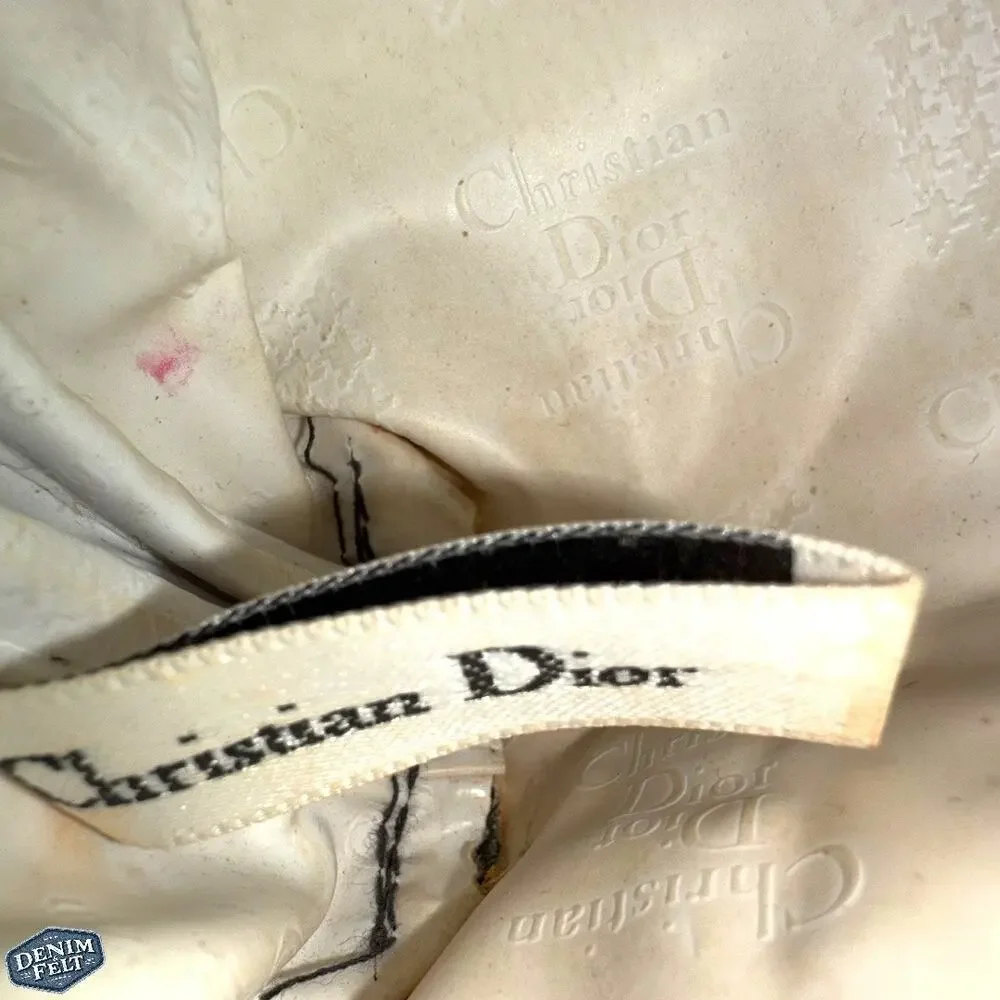 Christian Dior Vintage Trotter Rope‎ Print Cosmetic/Makeup Pouch – Black/Gold